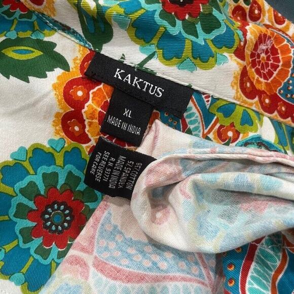 KAKTUS JACKET PSYCHEDELIC PAISLEY 60’STYLE HIPPIE SUMMER OF LOVE VISUAL SZ XL - Picture 7 of 15